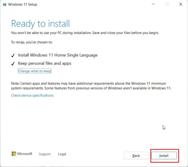 Auf Windows 11 22H2-Niveau basierend auf einem ISO-Image