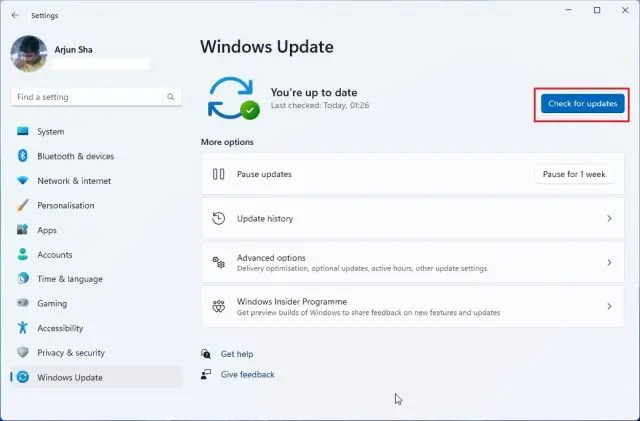 Aktuelle Version von Windows 11 Version 22H2