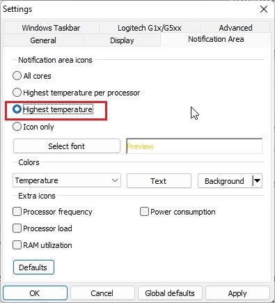 Überwachen Sie die Prozessortemperatur in Windows 11 mit Kerntemperatur