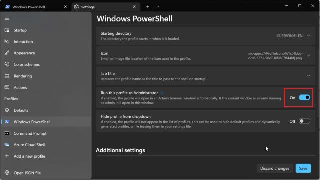 Ich öffne PowerShell als Administrator von Windows 11
