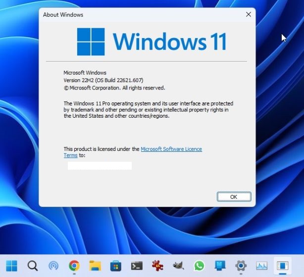 Kommentieren Sie das Installationsprogramm für Windows 11 2022 (22H2) als Wartung