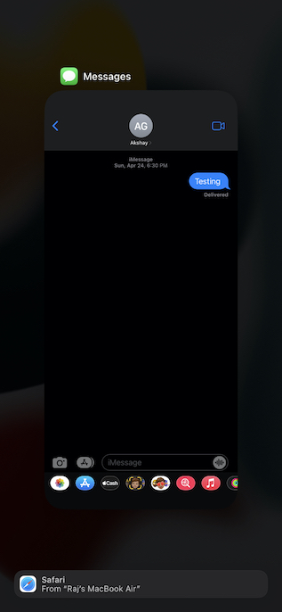 Beenden Sie die Anwendung „Apple Messages“ auf dem iPhone und iPad