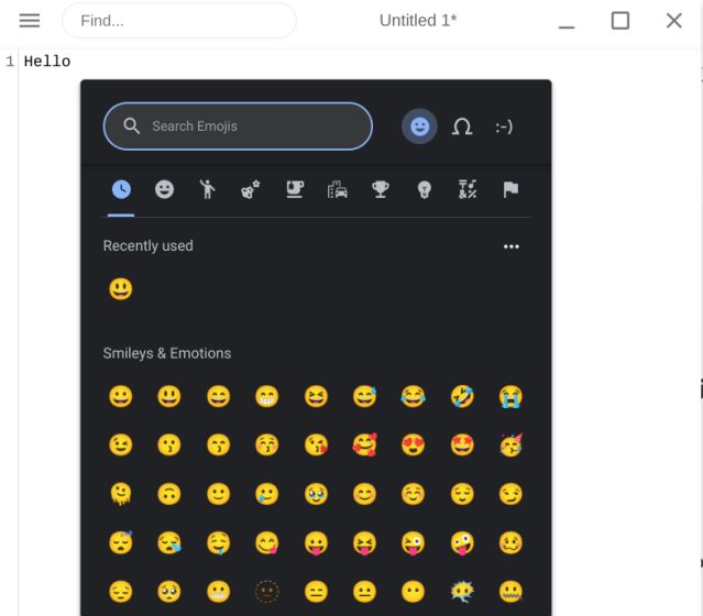 Utiliser les emojis sur un Chromebook à l'aide du trackpad