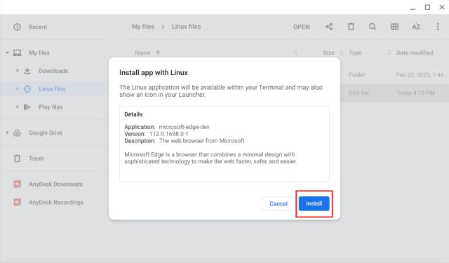 Utiliser le nouveau Bing sur un Chromebook (prise en charge de Linux requise)