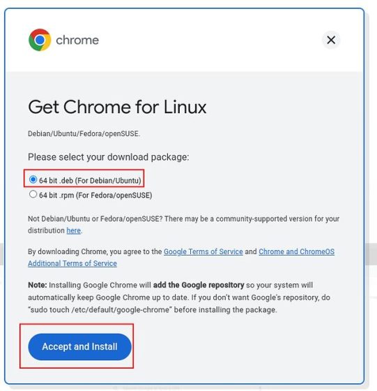 Installieren Sie Google Chrome auf Ubuntu von der offiziellen Website aus