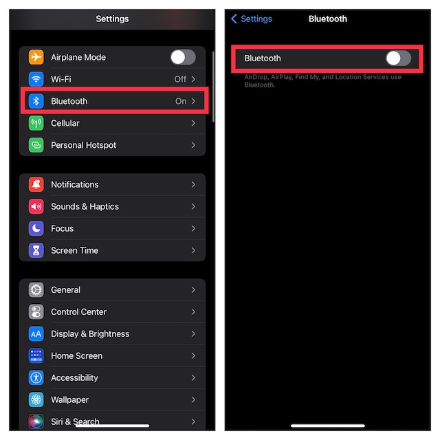 Bluetooth auf iPhone und iPad deaktivieren