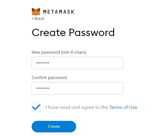 créer un métamasque de mot de passe