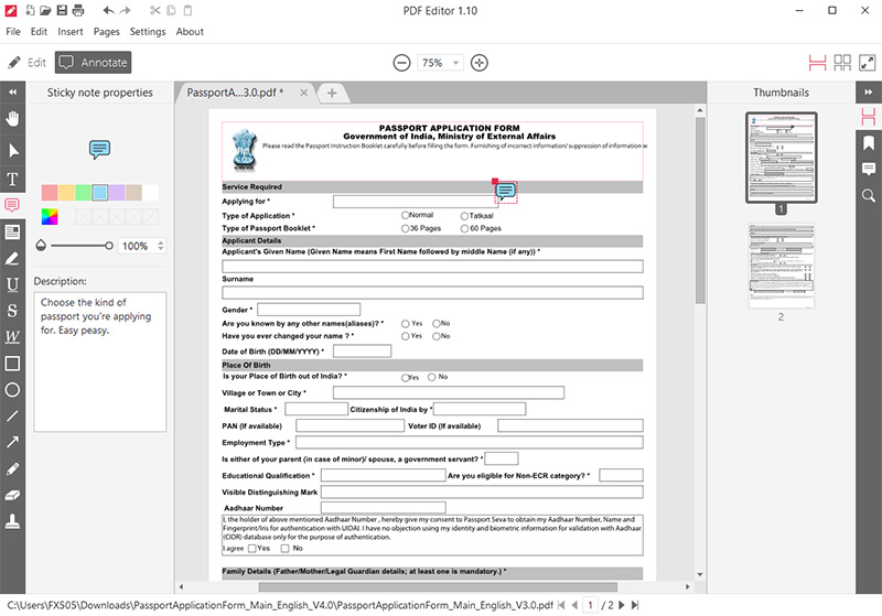 Automatische Notizen-Tool zum Erstellen von Icecream PDF Editor