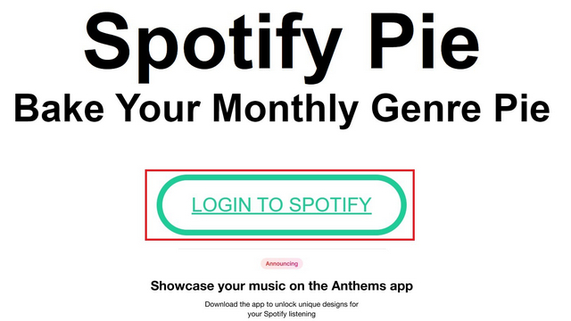 Verbinde dich mit Spotify Pie