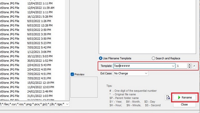 Modifikator für den Dateinamen und die Umbenennung, um die Dateien für viele Dateien in Windows 11 umzubenennen