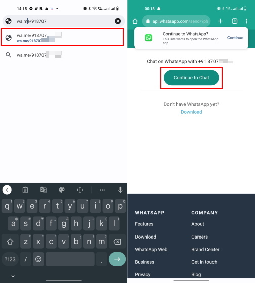 6 façons d'envoyer un message WhatsApp sans enregistrer le numéro de contact